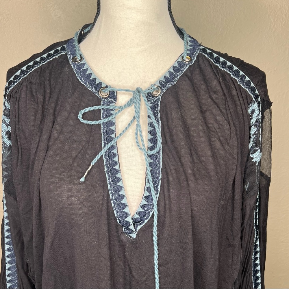 Free People Eden black embroidered blouse - Picture 6 of 12